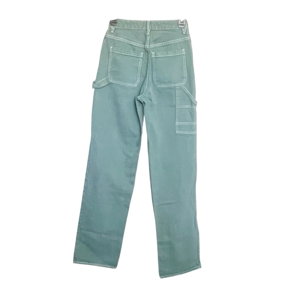 Pacsun 90s BF Carpenter Pants SZ 24 Teal Y2K Style Pockets Utility Classic - Picture 4 of 10